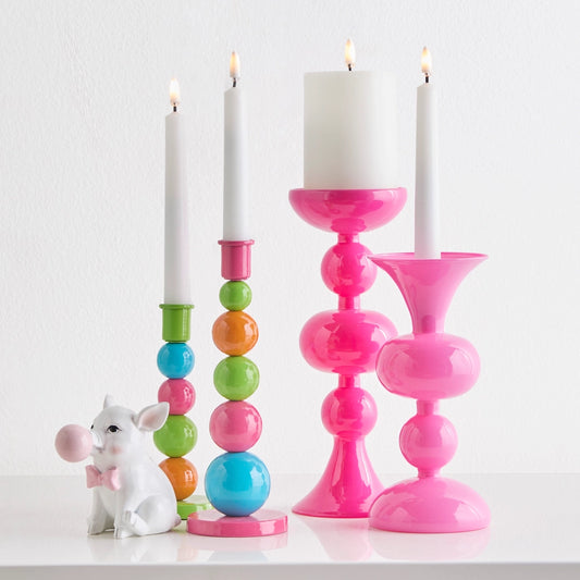 8" Pink Candlestick