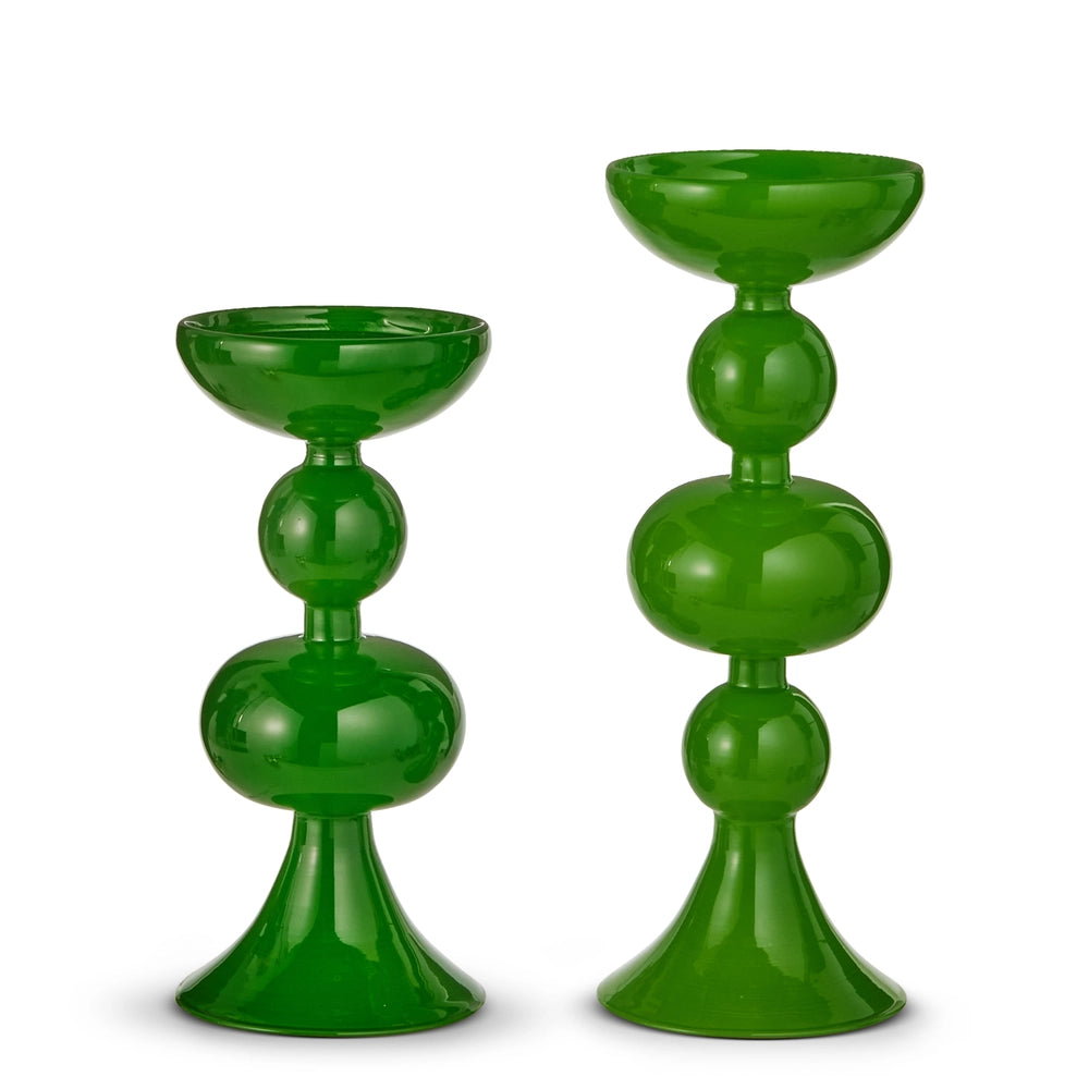 8" Green Candlestick
