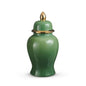 14.5" Green and Gold Ginger Jar