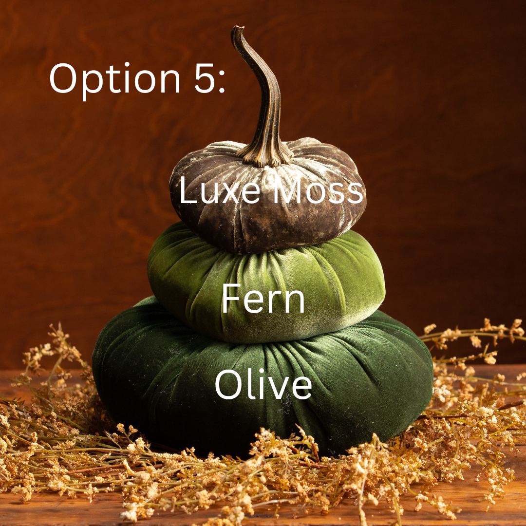 Velvet Pumpkin Stack, Thanksgiving centerpiece