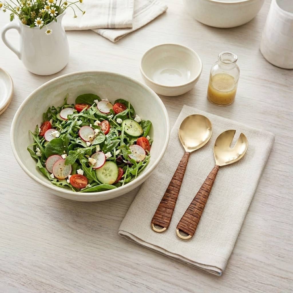 Regency Rattan Salad Spoons (2pk)