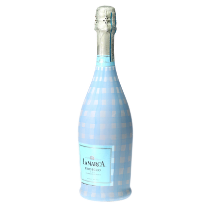 Powder Blue Picnic Gingham Prosecco Bottle Wrap
