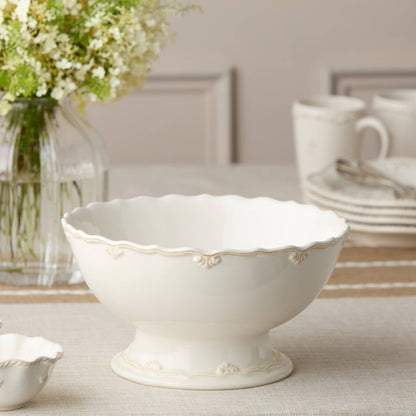 Heritage Footed Deep Bowl 11" – Elegant Stoneware Form
