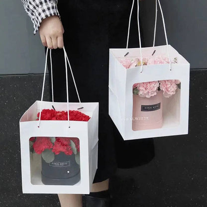 Cube Window Kraft Flower/Gift Bag