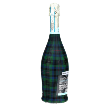 Blue & Green Christmas Tartan Prosecco Bottle Wrap