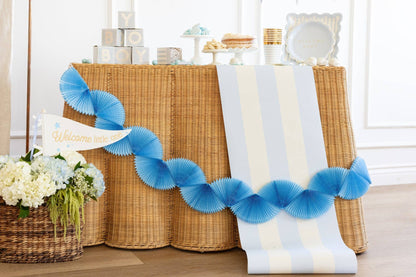 BAB1121 - Blue Striped Table Runner