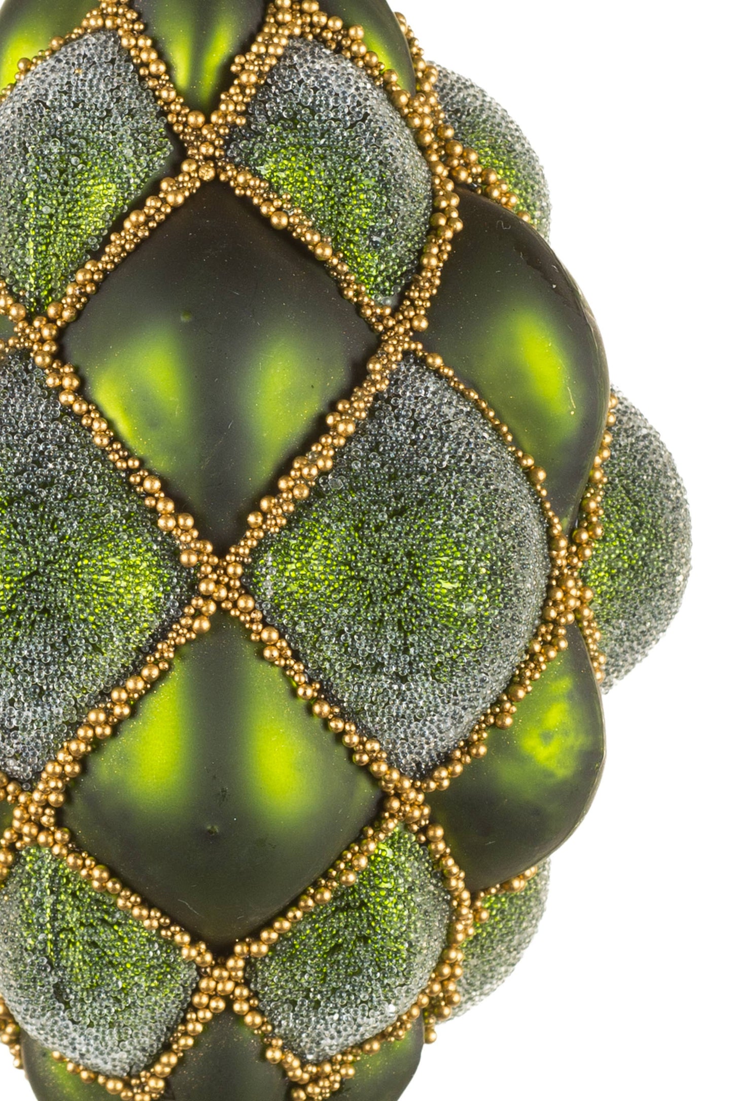 NEW-Hanging Forest Green Ballooning Finial Ornament