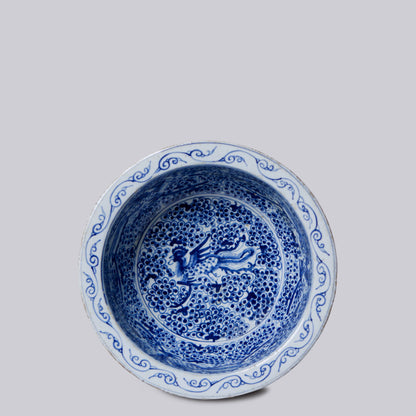 Blue and White Porcelain Phoenix Basin