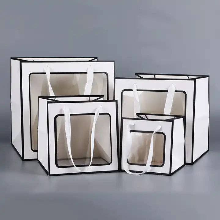 Cube Window Kraft Flower/Gift Bag