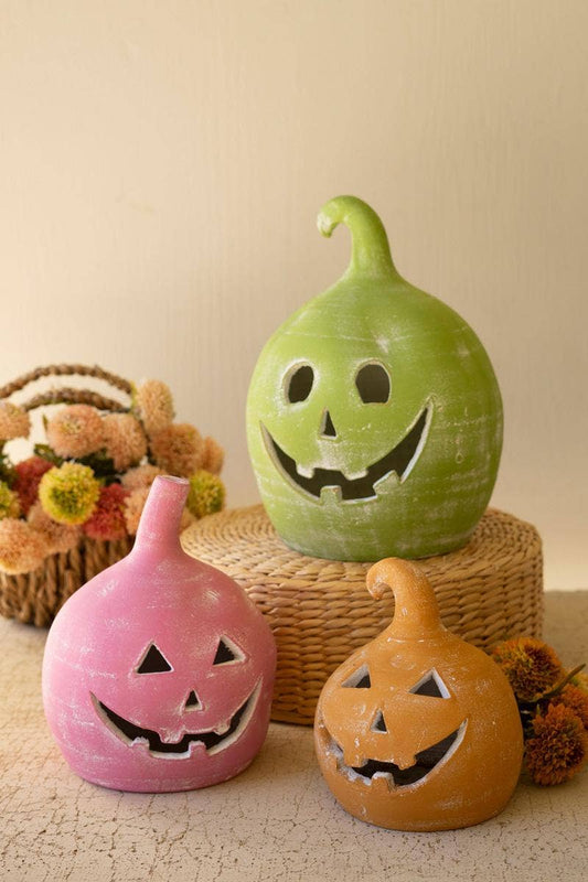COLORFUL CLAY JACK-O-LANTERNS