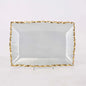 Seward Rectangle Serving Tray Clear/Gold 11x7.75