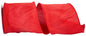 Dupioni Supreme Wired Edge, Red, 4 In, 10 Yards