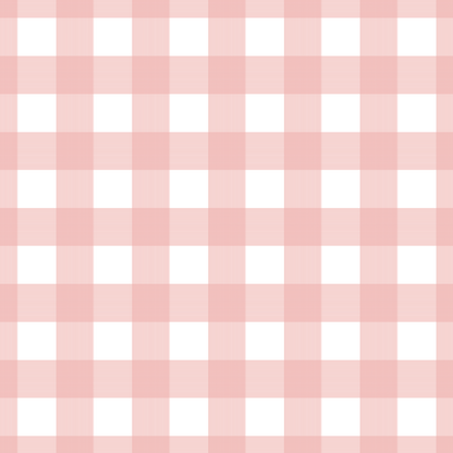 Gingham Enameled Square Cachepot Planter - Coral