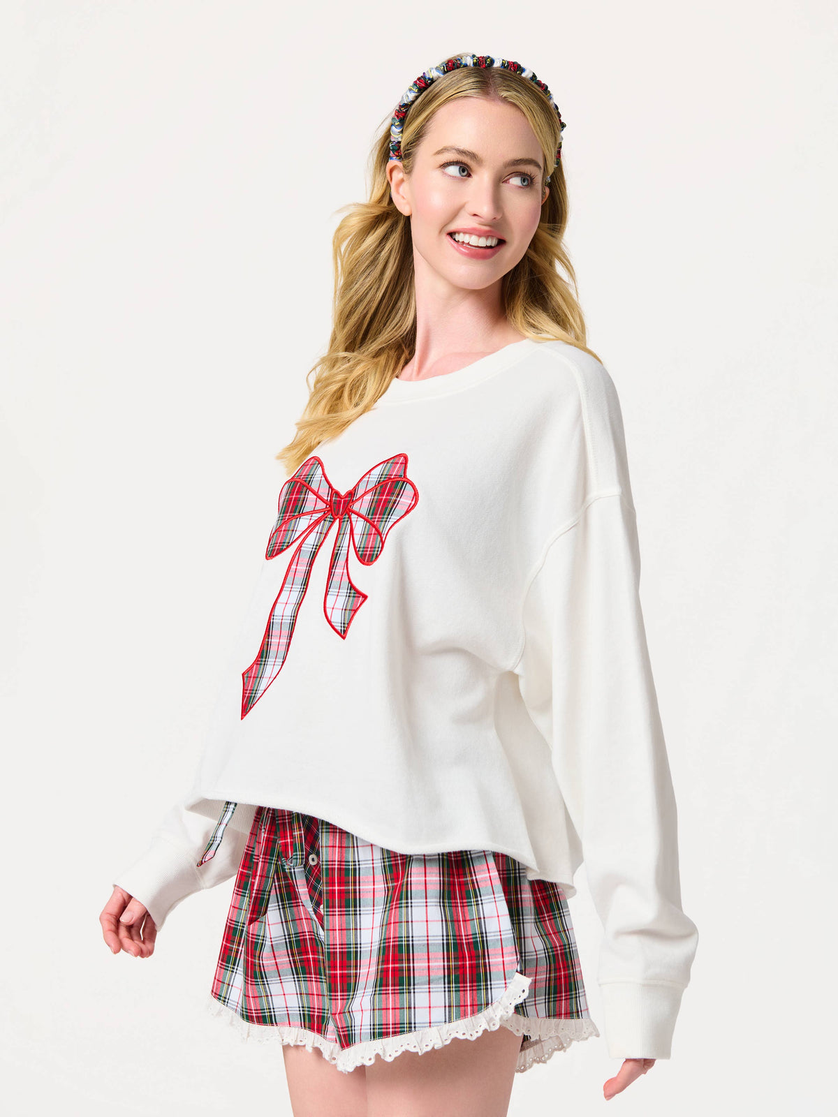 TARTAN BOXER SHORTS, RED