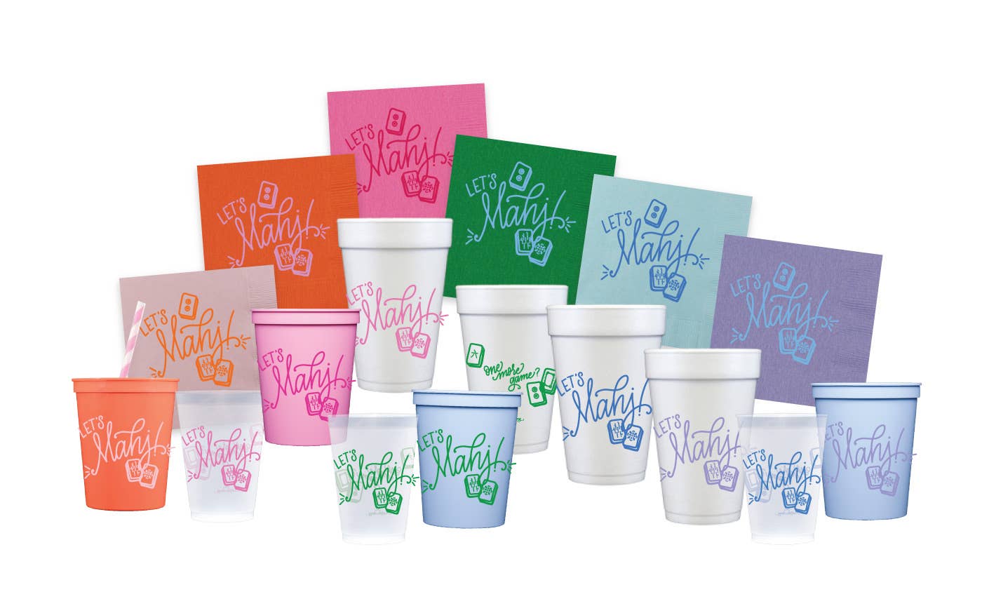 LET'S MAHJ! | Mahjong Cups & Napkins (ALL)