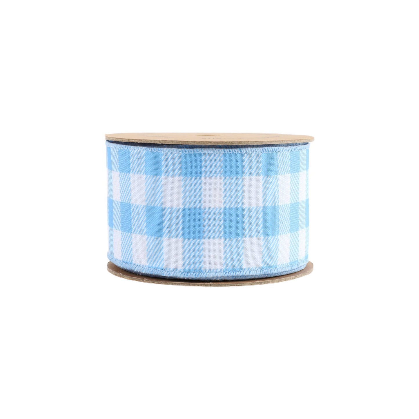2 1/2" Wired Ribbon | White/Spring Gingham | 10 Yard Roll |