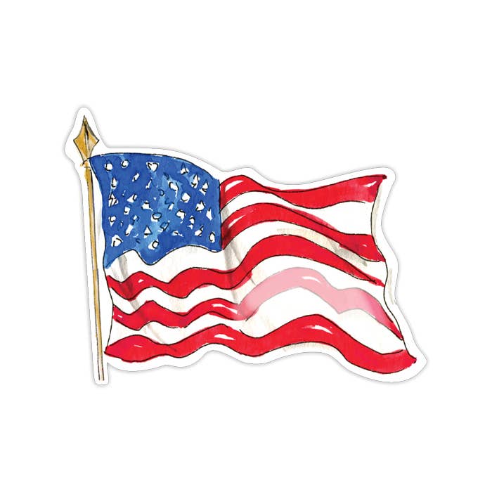 American Flag Red White and Blue Die-Cut Accent