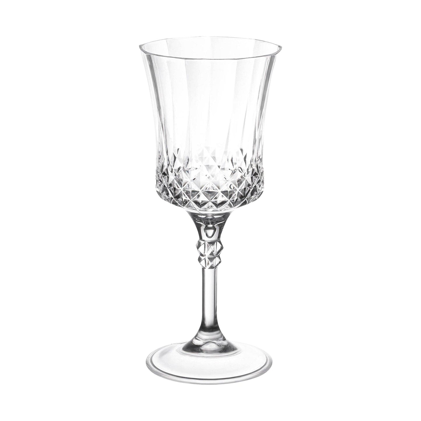 11 oz. Crystal Cut Plastic Wine Goblets - 4 Goblets