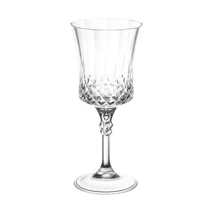 11 oz. Crystal Cut Plastic Wine Goblets - 4 Goblets