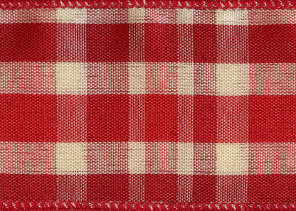 #7401 Providence (wired) Red / Natural color Plaid