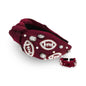 Maroon and White Game Day Headband