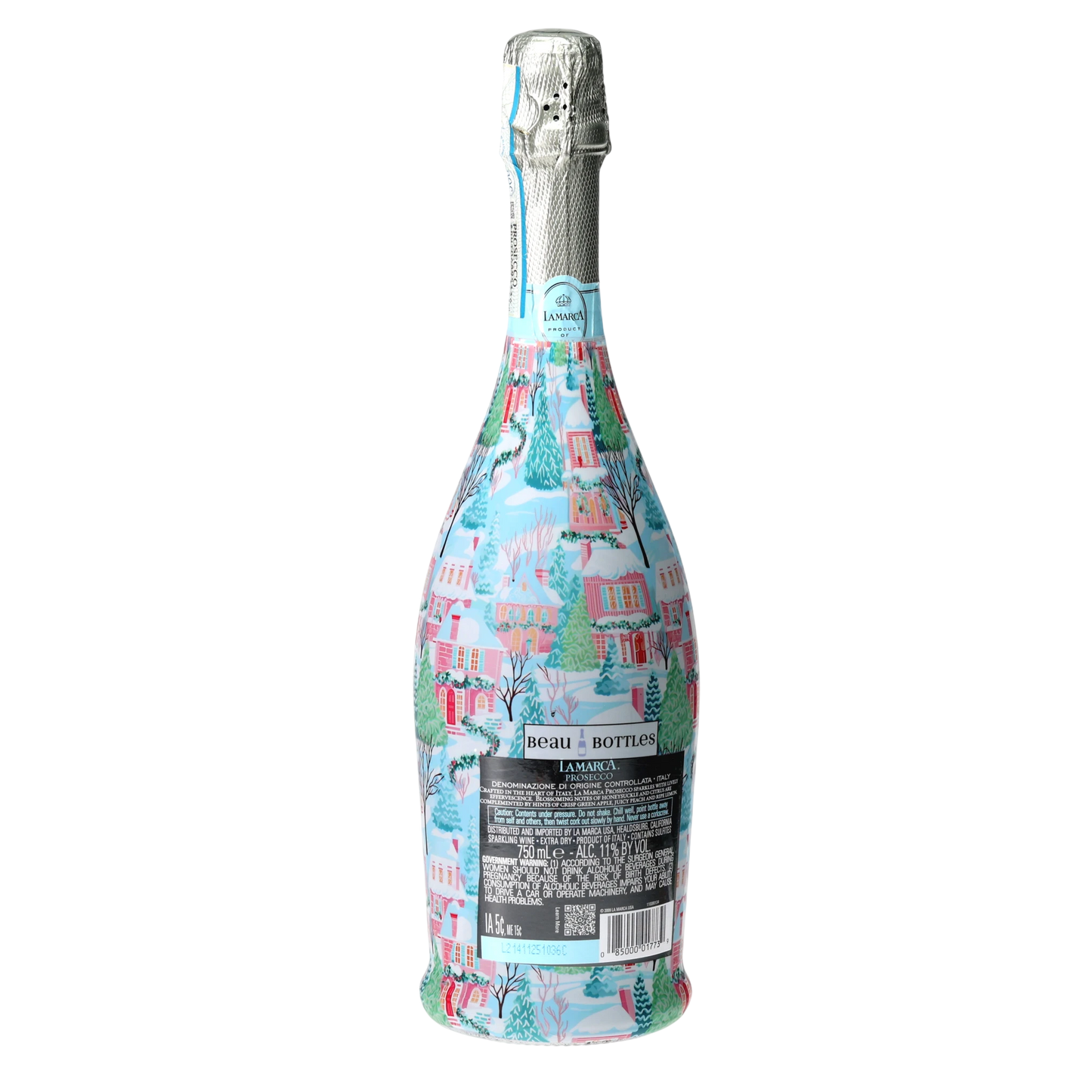 Home for the Holidays Prosecco Bottle Wrap