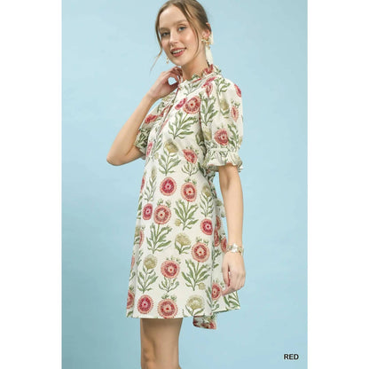 Floral Puff Sleeve Dress