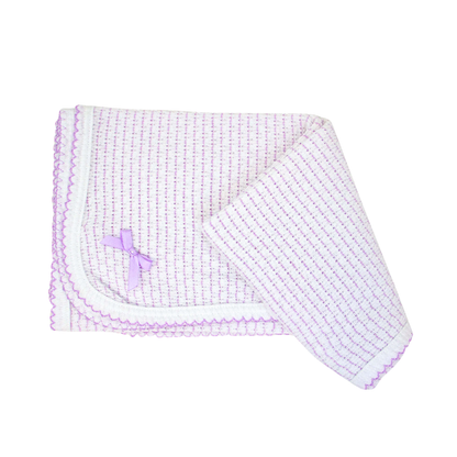 Paty Knit Pinstripe Swaddle Blanket