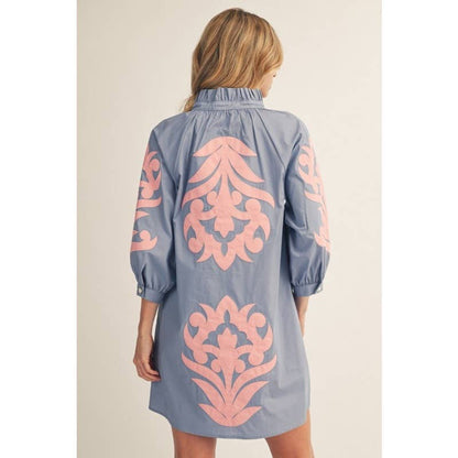 NEW floral applique shift dress