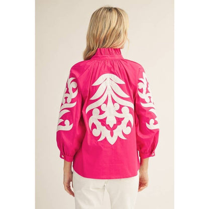 Baroque applique detail top
