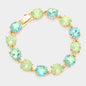 American USA Round Stone Link Evening Bracelet
