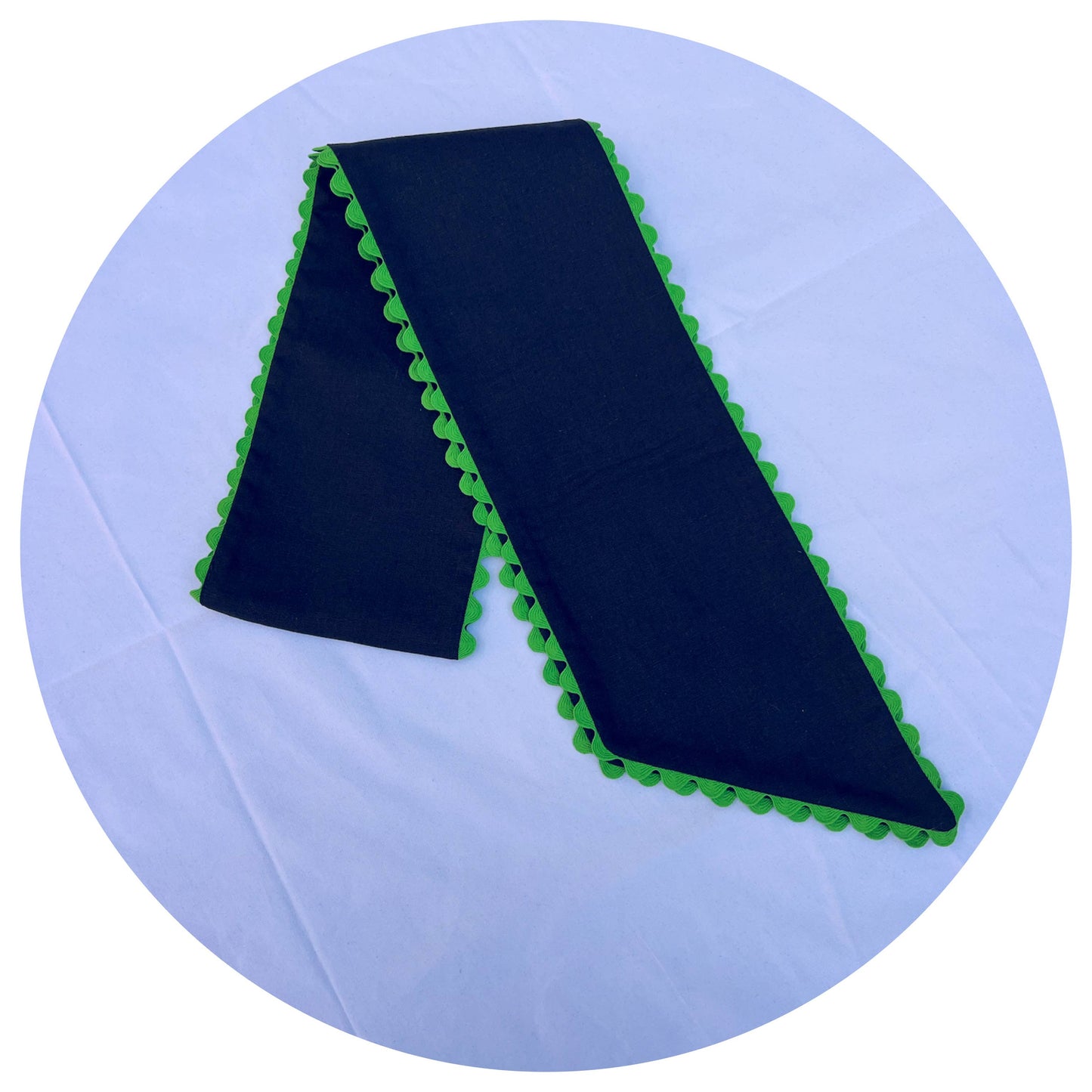 Custom Linen Sashes with Trim 