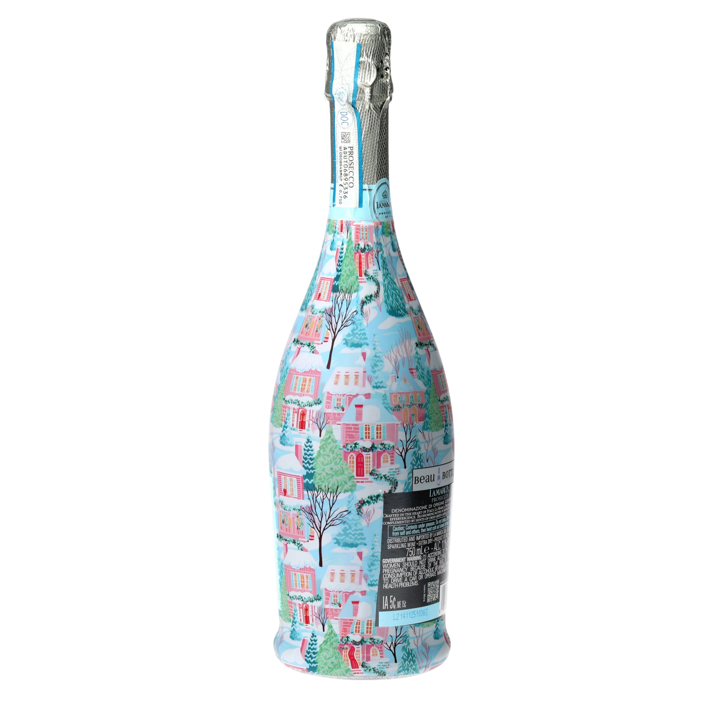 Home for the Holidays Prosecco Bottle Wrap