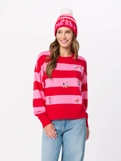 "VERY MERRY" BEANIE, RED
