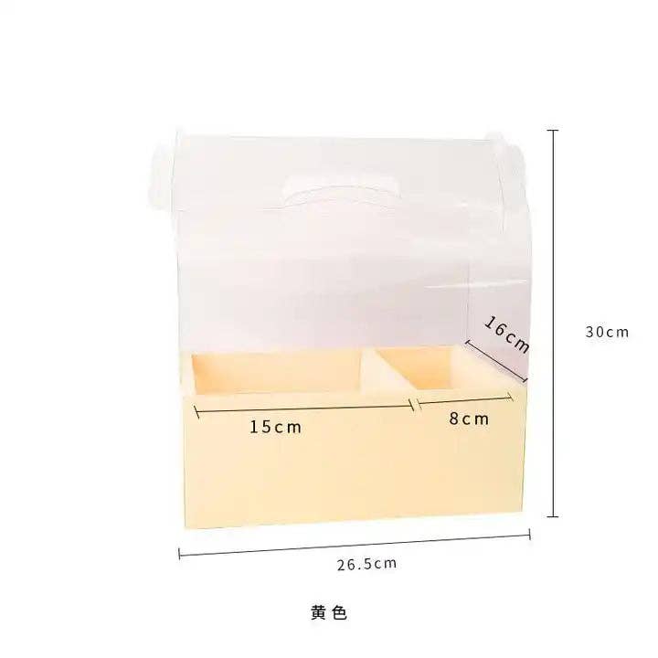 Transparent Flower Gift Box with Handle