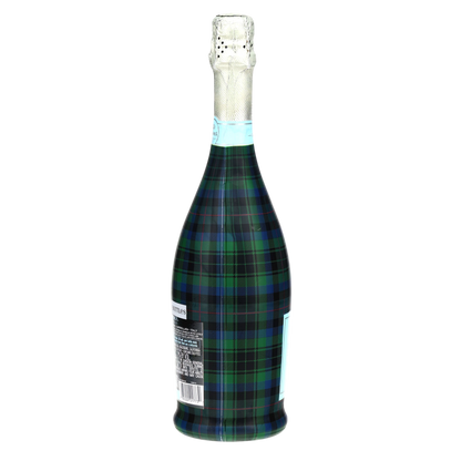 Blue & Green Christmas Tartan Prosecco Bottle Wrap