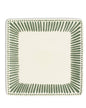 Ava Square Platter  White/Green   11.5x11.5