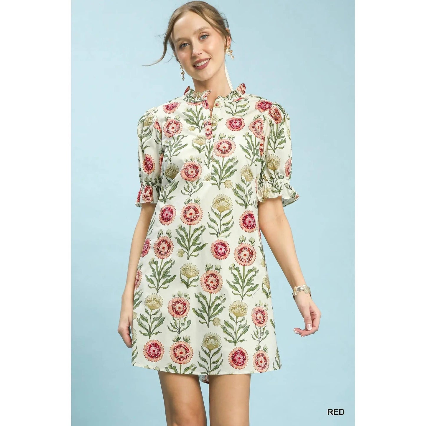 Floral Puff Sleeve Dress