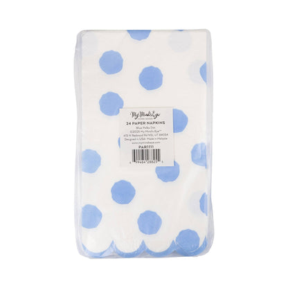PAR1111 - Blue Polka Dot Dinner Napkin
