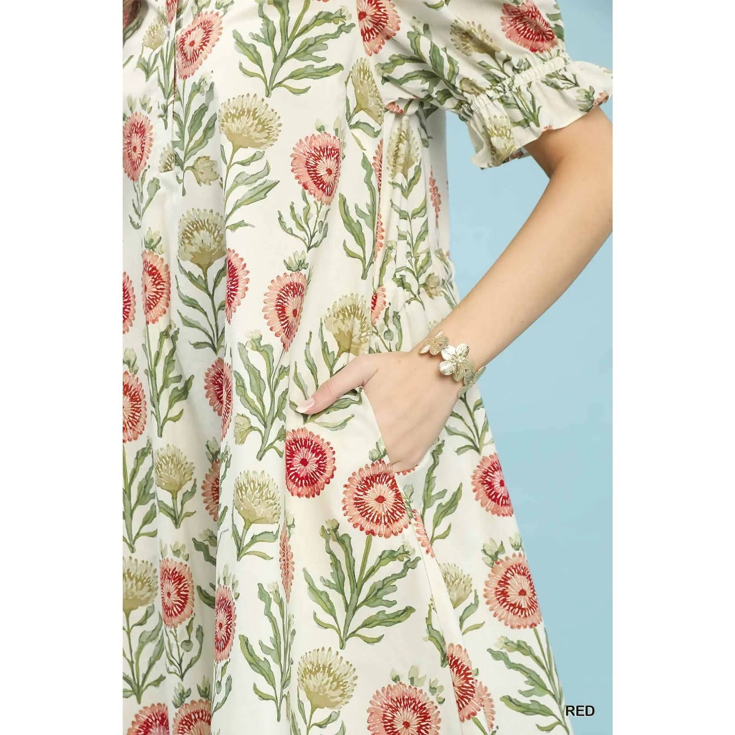 Floral Puff Sleeve Dress