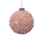 4in Pink Beaded Ball Orn