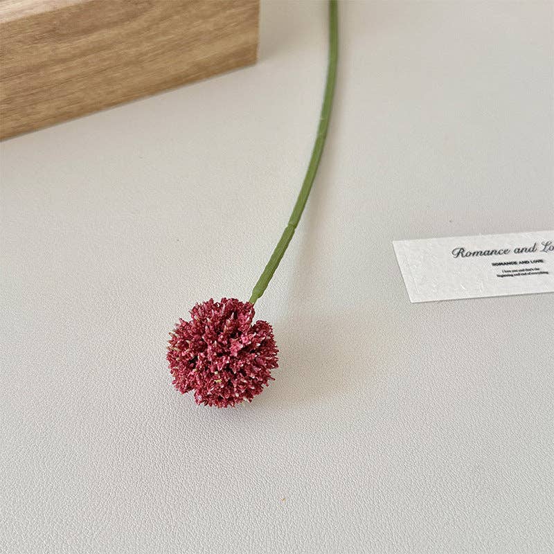 Faux Pom Pom Flower Stem Billy Ball Floral Decor