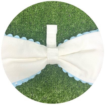 Custom Color Cotton Pique Bow with Trim