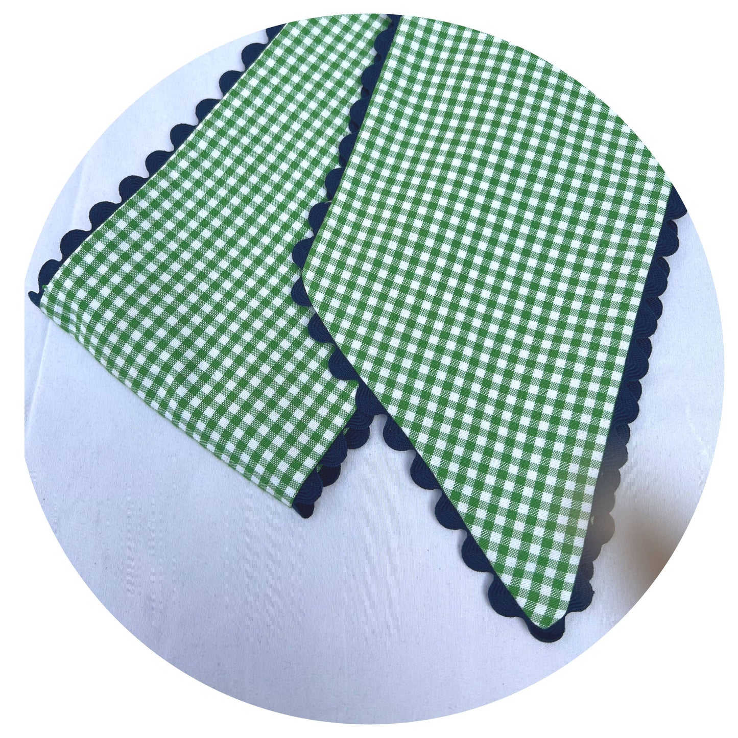 Custom Gingham Sashes with Trim