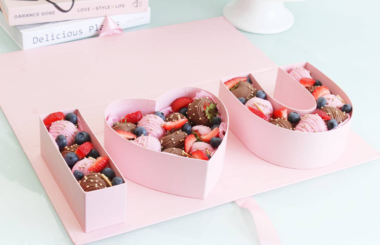 I Love You Fillable Letters Box with Ribbon