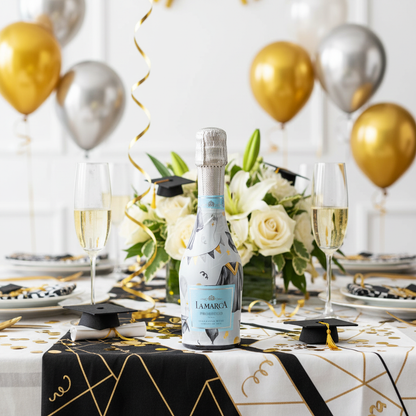 Beau Bottles Black and Gold Graduation - Prosecco Collection