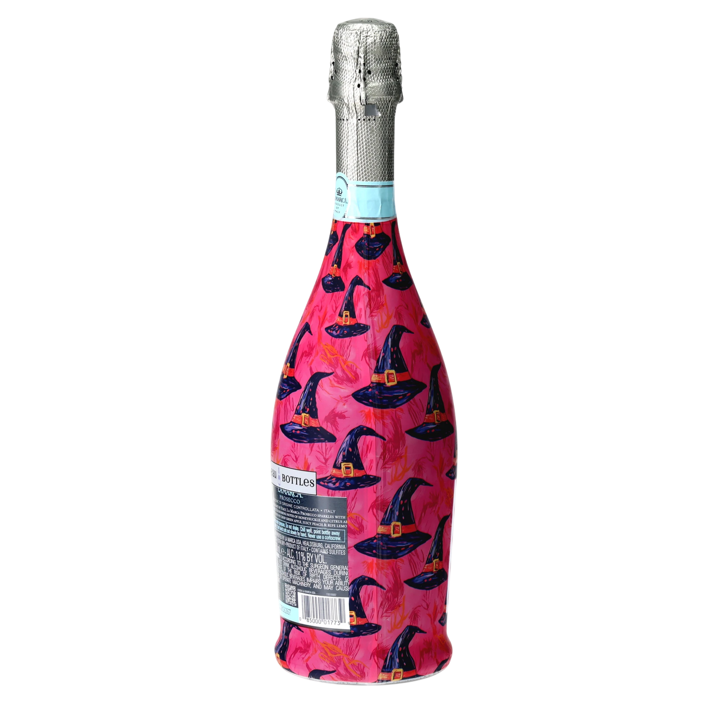 Preppy Halloween Witch Hats Prosecco Bottle Wrap
