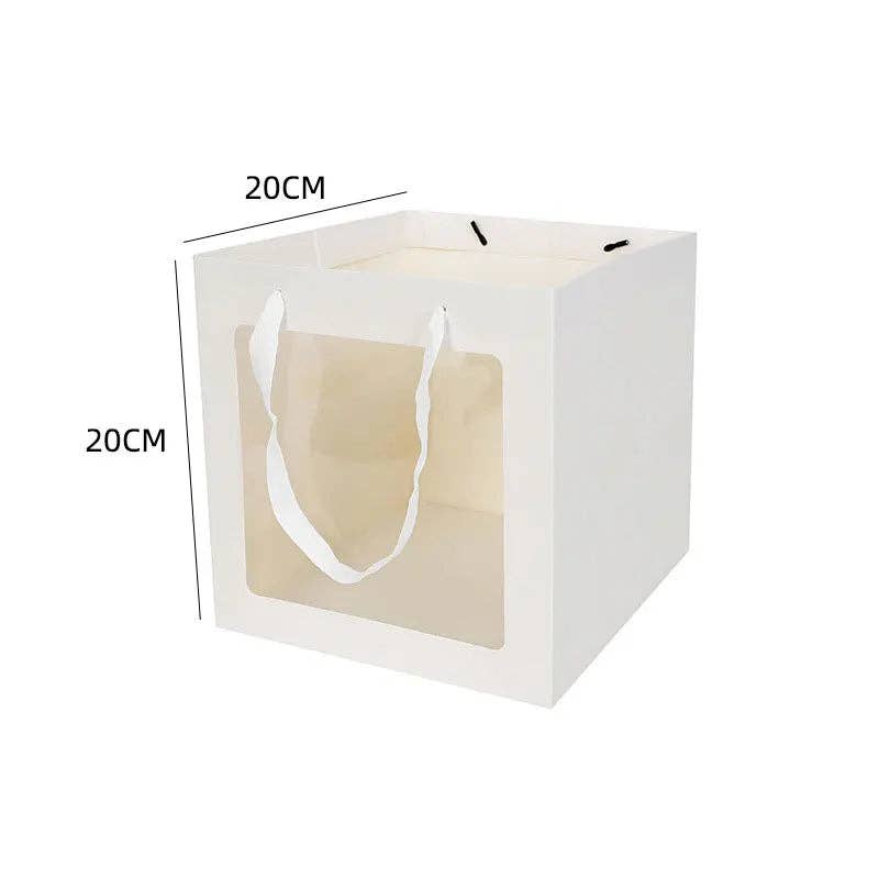 Cube Window Kraft Flower/Gift Bag
