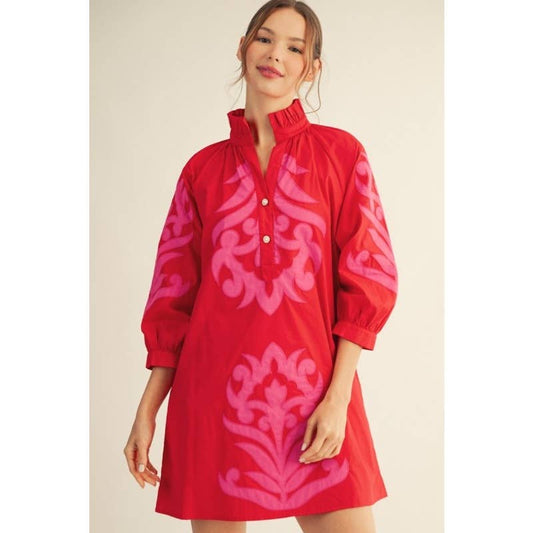 NEW floral applique shift dress