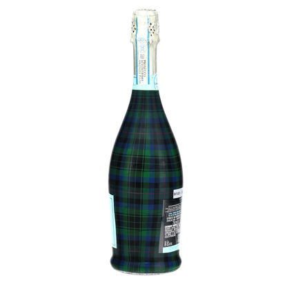 Blue & Green Christmas Tartan Prosecco Bottle Wrap